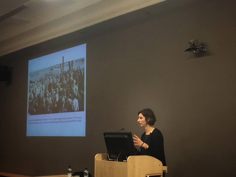 Illustration for news: Franziska Exeler (Free University Berlin / University of Cambridge) has presented an outline of her book manuskript "Wartime Ghosts. Nazi Occupation and Its Aftermath in the Soviet Union" at the "Boundaries of History".