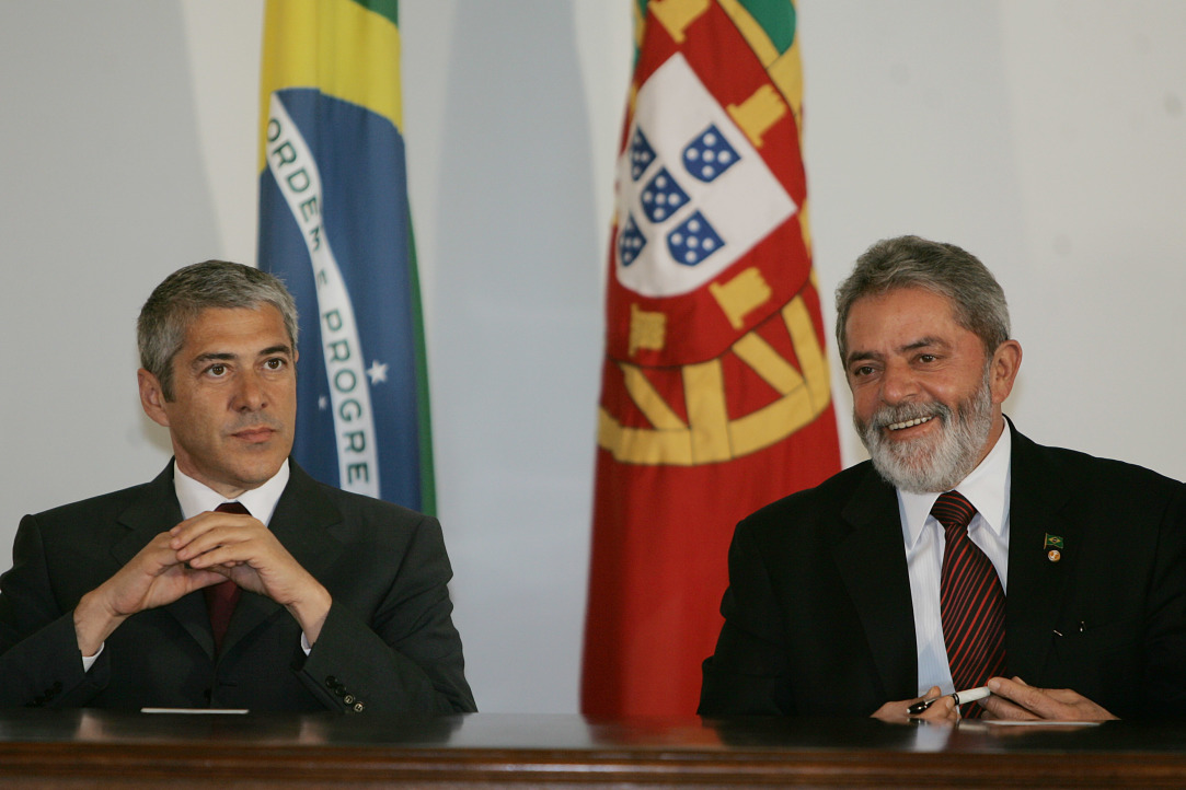 Лула и премьер-министр Португалии Жозе Сократес