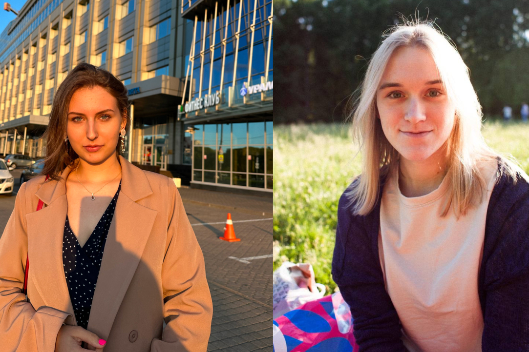 Дарья Середина и Люся Тельнина, студентки 1 курса программы «Языковые технологии в бизнесе и образовании»