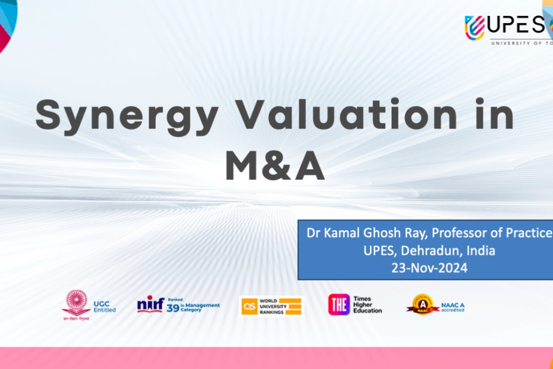 Illustration for news: Guest lecture on “Synergy Valuation” (UPES)